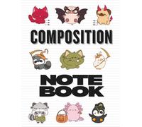 Composition Notebook: Kawaii Halloween: College Ruled Double-Sided Lined Journal for School, Writing, and Notes (Large 8.5" x 11")