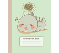 Composition Notebook: Kawaii Overthinking Dinosaur | College Ruled Notebook | Kawaii Cottagecore Aesthetic Lined Journal for Kids & Teens