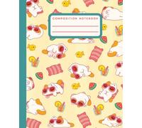 Composition Notebook Kawaii Summer Lazy Cat: Cute Kawaii Relaxing Kitty & Snacks Aesthetic Journal