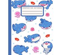 Composition Notebook Kawaii Whale Shark: Cute Kawaii Whale Sharks & Sea Animals Aesthetic Journal