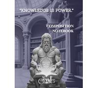 Composition Notebook "Knowledge is power": A5 | 8.5x11in with 180 lined pages | For School, College, Journaling, Notes or Free Writing