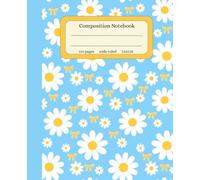 Composition Notebook Light Blue Aesthetic: Kawaii Daisy & Bows Floral Journal | 110 Wide-Ruled Pages | Trendy School Supplies for Students