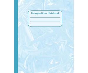 Composition Notebook: Light Blue Marbled Notebook for School, College and Office | 7.5 x 9.25 Inches | 100 Pages
