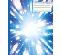 Composition Notebook: Light Blue Soft Bokeh Light Rays Cover: College Ruled Lined Notebook, 7.5 x 9.25 in, 110 Pages for School, Work, and Writing