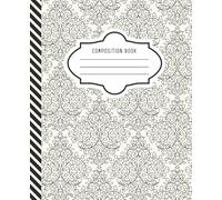 Composition Notebook: Line Pattern, Illustration Style, 120 Lined Pages, White Colored pages