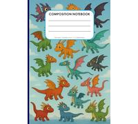 Composition Notebook: Magical Dragon Notebook Adventures in the Winged Realm | Size: 6 in x 9 in, 108 Pages, 7mm x 7mm Graph Ruled.