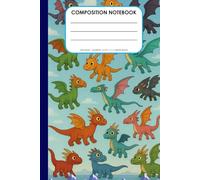 Composition Notebook: Magical Dragon Notebook Adventures in the Winged Realm | Size: 6 in x 9 in, 108 Pages, 7mm x 7mm Graph Ruled.