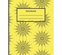 Composition Notebook: Mandala, Beautiful Yellow College Ruled Notebook with Mandala Illustration | 7.5" x 9.25", 100 pages | Soft Matte Finish Cover | Great gift idea