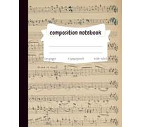 Composition Notebook Musical Notes Cover College Ruled Pages, 7.5 x 9.25 Inches: 120 Sheets, Paperback, Black/White, Great for School, Journaling, or Notes Taking