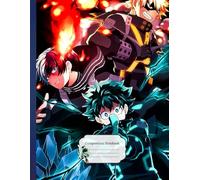 Composition NoteBook: My Anime Herro Acade S11 - 8.5x11 Inches - 110 page Anime Office Supplies Cover Wide Ruled Black White Kids Students Girls For Children Home School Collage Ruled