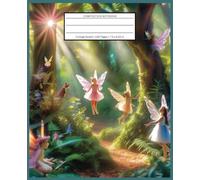 Composition Notebook | Mystical Gathering of the Fairies: Aesthetic Magical and Mystical Forest in Fairy Land Illustration | 7.5” x 9.25” | 108 Pages | College Ruled