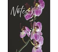 Composition Notebook - Orchid Against Black Background: A 7.5" x 9.25" College Ruled Floral Notebook with 120 Lined Pages for Writing, Journaling, and Everyday Notes