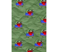 Composition Notebook | Pepe Apu frog fren meme |Classic College Ruled Journal | Aesthetic Blank Writing Book for School, Work, or Daily Notes | Soft ... pages | Kids Teen adult: Wojak meme notebook