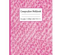Composition Notebook: Pink Cheetah Glitter Sparkle for Girls and Teens | Animal Print Diary | College Ruled 8.5 x 11 120 Lined Pages