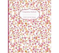 Composition Notebook: Preppy Pink Flower Aesthetic Design, Wide Ruled Journal for Students, Kids, Teens to Write, Draw, and Organize Notes