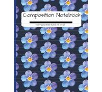 Composition Notebook: Pretty purple flower cover ] Wide Ruled Notebook ] Composition notebook wide ruled, 7.5 x 9.25, 100 pages, For kids, teen and adults