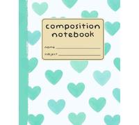 Composition Notebook | Primary Journal: 7.5 x 9.25 NotebooK | 120 Pages - Draw & Write for Kids | Mint Green Sweethearts - Glossy Edition