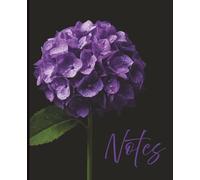 Composition Notebook - Purple Hydrangea Against Black Background: A 7.5" x 9.25" College Ruled Floral Notebook with 120 Lined Pages for Writing, Journaling, and Everyday Notes
