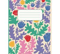 Composition notebook: Purple, tan, blue, green Floral Aesthetic | Wide Ruled Notebook | Composition notebook wide ruled, 8x10, 120 Pages, For kids, teens, and adults