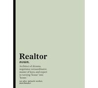 Composition notebook: Real Estate and Realtor Definition Green Aesthetic | College ruled, 7.5 x 9.25, 110 Pages | For adults