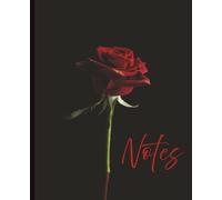 Composition Notebook - Red Rose Against Black Background: A 7.5" x 9.25" College Ruled Floral Notebook with 120 Lined Pages for Writing, Journaling, and Everyday Notes
