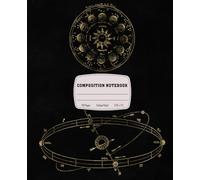 Composition Notebook: Retro Astronomy Illustration Book with Moons, Solar System & Galaxies | Perfect for Science Class, University, or Star-Lovers