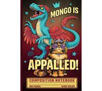Composition Notebook: Retro Fantasy Princess Cat & Flying Dinosaur for Teens and Adults, Great Gift Idea for Sci-Fi Fans and Creative Storytellers 120 Pages