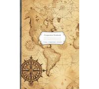 Composition Notebook: Retro Travel Notebook with Illustrated pages - Perfect Journal Gift for Students, Writers, and Adventure Lovers