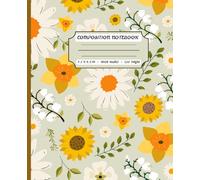 COMPOSITION NOTEBOOK RULED: Beautiful Floral Flowers illustration Journal | Notebook For Womens, Students, Profesionals, Teachers | Perfect For Journaling, Note taking, And Dairy Writing | Wide Lined