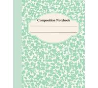 Composition Notebook: Sage Green Composition Book | Pastel Mint Green Marble Pattern Notebook,111 Pages Wide Ruled Lined Journal | Cute Aesthetic School Supplies for Kids, Teens & Elementary Students