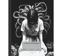Composition Notebook: Silent Offering Dark Horror Journal Featuring Japanese-Inspired Ink Art | College Ruled, 100 Pages, 7.5"x9.25”