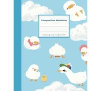 Composition Notebook: Silly and Cute Duck and Cloud Themed, Includes a Small Flip-book Element, 100 pages, College Ruled, 7.5"x9.25"