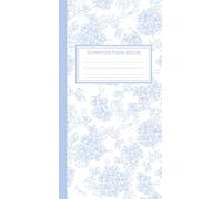 Composition Notebook - Small Dot Grid Notebook (Standard Traveler's Notebook Sized Blue Toile Bloom)