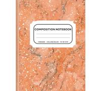 Composition Notebook Soft Cover, College Ruled Lined Paper, 7.5 by 9.75 Inches, 110 Pages/55 Sheets Beautiful Journal for School, Work, Travel, ... Speckled Marble College Ruled Notebook