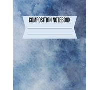 COMPOSITION NOTEBOOK: Soft Watercolor Design Writing Book for School, Study, Notes, Personal Thoughts And Creative Projects - 7.5 x 9.25 in