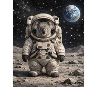 Composition Notebook: Space Zoo Koala Astronaut: Wide Ruled School Notebook for Kids, 110 Pages, 7.5 x 9.25 in, Galaxy Space Theme Journal