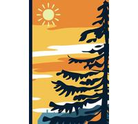 Composition Notebook Sunset Serenity A5: A Peaceful Journey through Nature's Beauty with a Fine Tree Silhouette 150 pages