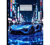 Composition Notebook: Super Sports Car, Wide Ruled, 7.5 x 9.25 inches, 100 Pages For Writing, Study Notes, and Creative Ideas ( Notebook )