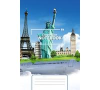 Composition Notebook: Travel around the world: Notebook for school, kids, teens, adults, and travelers 6” x 9” - 120 Pages - wide ruled