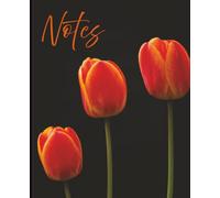 Composition Notebook - Tulips Against Black Background: A 7.5" x 9.25" College Ruled Floral Notebook with 120 Lined Pages for Writing, Journaling, and Everyday Notes