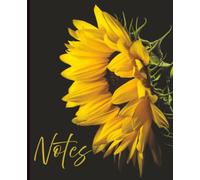 Composition Notebook - Vibrant Sunflower Against Black Background: A 7.5" x 9.25" College Ruled Floral Notebook with 120 Lined Pages for Writing, Journaling, and Everyday Notes
