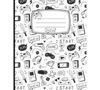 Composition notebook: Video Game Theme | Wide Ruled 7.5 x 9.25, 120 Pages, For kids, teens, and adults