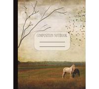 Composition Notebook: Vintage Horse Equestrian Journal for Writing, Journaling, Planning, Sketching, Note-taking | Gift to Kids, Boys, Girls, Teens, ... Ruled Blank Lined Pages | 7.5 x 9.25 inches