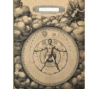 Composition notebook Vintage illustration Vitruvius's man: Notebook with lines for home notes and recipes, for school and work. College Ruled, 7.5 x 9.25 Inches, 110 pages