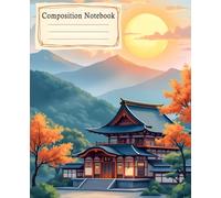 Composition Notebook: Vintage Japanese Landscape Notebook | Wide Ruled | 110 Pages | 7.5” x 9.25” | Peaceful Japanese Aesthetic Journal for School, College, Office, Work, Writing and Daily Notes