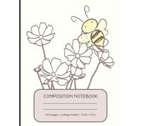 Composition Notebook: Whimsical Bee and Flower