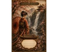 Composition Notebook: Wide Ruled - 120 pages - Japanese Geisha Classic Vintage Illustration Style from the "Mount Fuji Fables" collection - 6x9 inches - Matte