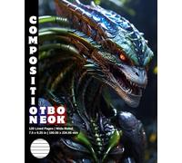 Composition Notebook Wide Ruled: 120 White Paper Pages Gray Lined 60 Sheets for School or College Student Teacher Class Office Work Journal Creative ... 7.5 x 9.25 Inch Alien Predator Warrior 31.