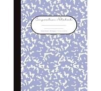 Composition Notebook - Wide Ruled: 7.5 x 9.25 Aesthetic Lavender Blue Marble Cover for Writing, School, Journaling, Notes & Daily Use