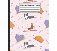 Composition Notebook: Wide-Ruled, 8 x 10, 100 Pages, For kids, teens, and adults, (Yoga Animals Composition Notebooks)